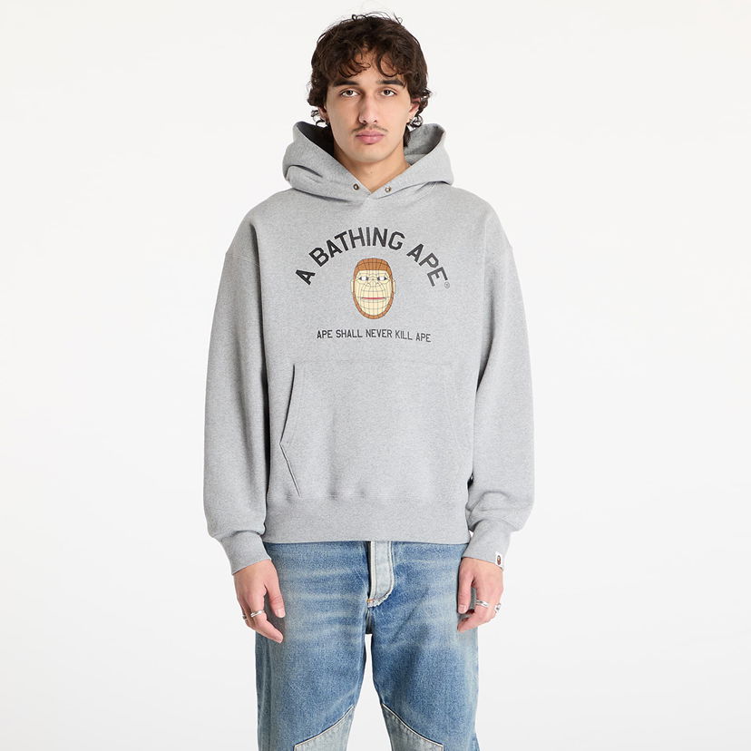 Huppari BAPE Polygon Relaxed Fit Pullover Hoodie Harmaa | 001PPK701001M GRA