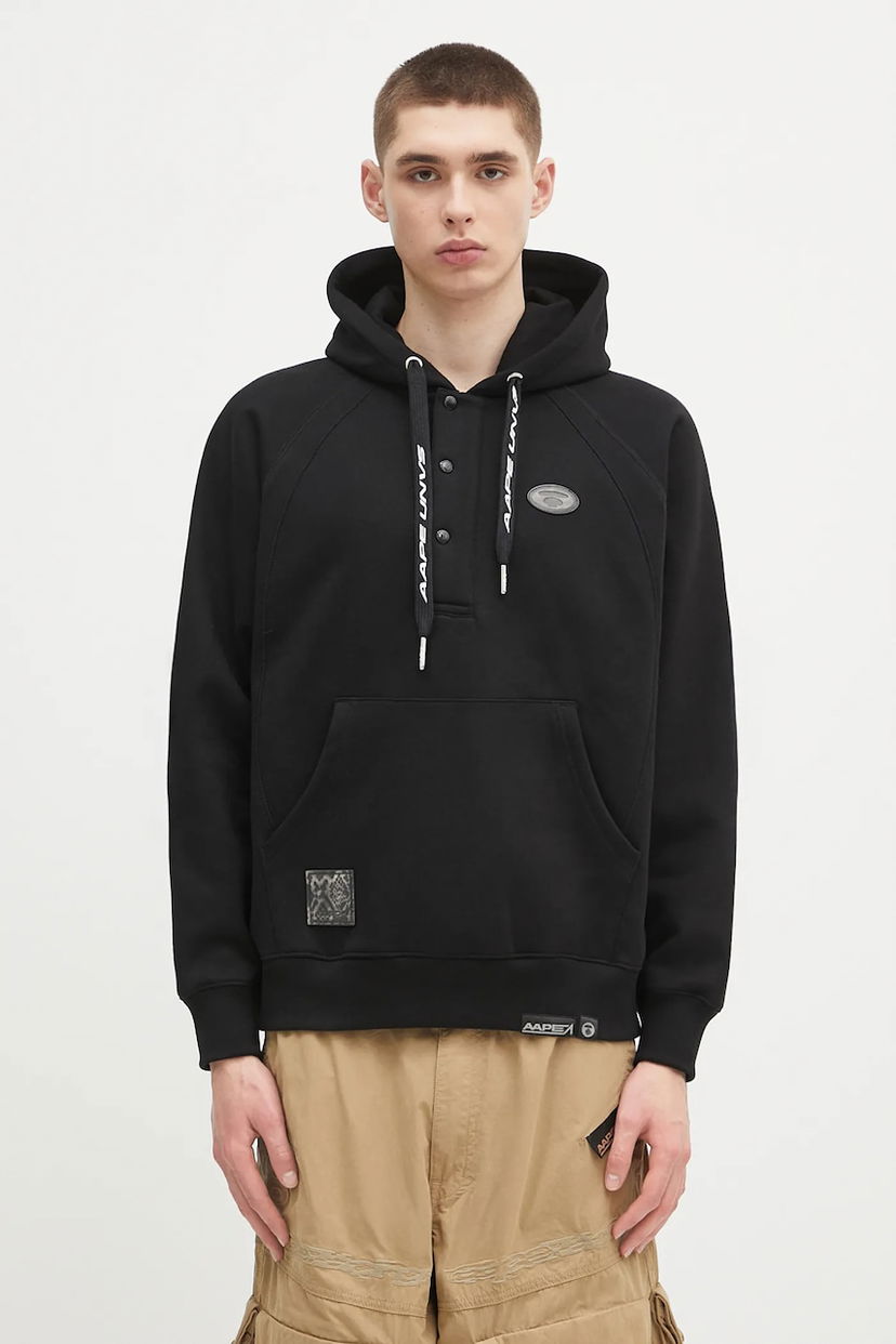 Huppari AAPE by A Bathing Ape AAPE Main Hoodie Musta | AAPSWMB383XXN