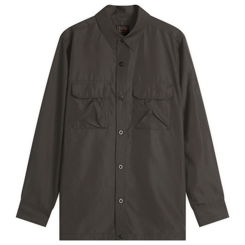 Paita TAION Military Pocket Shirt, Size Large Harmaa | TAION-109SHNDML-2-BLK
