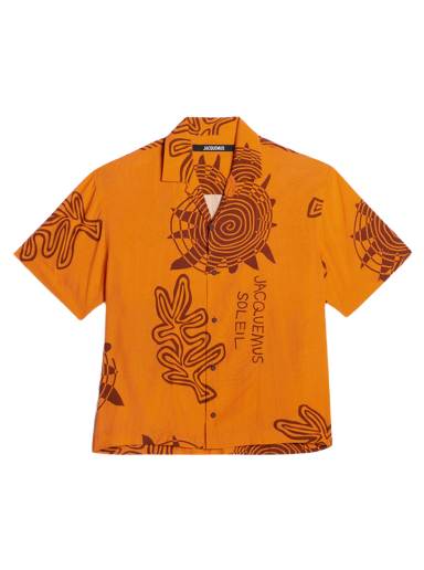 Paita Jacquemus La Chemise Jean Summer Sketch Bowling Print Arty Oranssi | 216SH201-1002-7EE