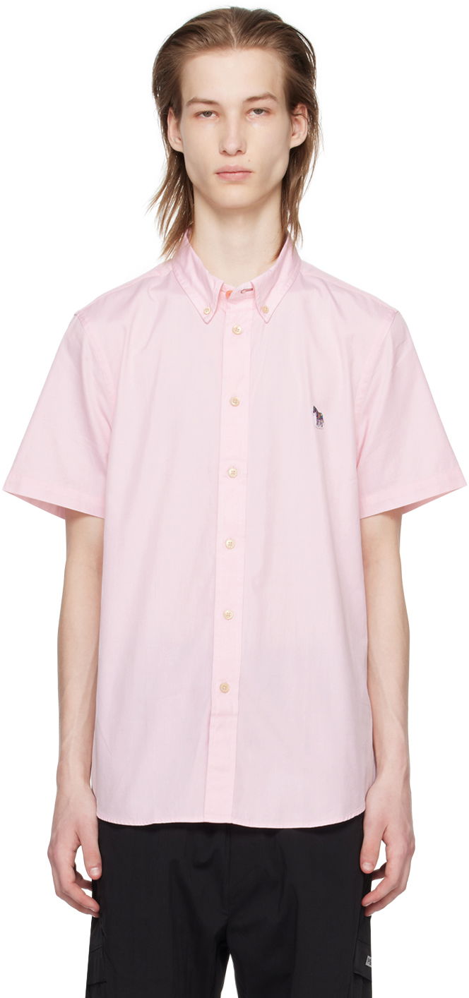 Paita Paul Smith PS Paul Smith Zebra Short Sleeve Shirt Vaaleanpunainen | M2R-285U-FZEBRA-20
