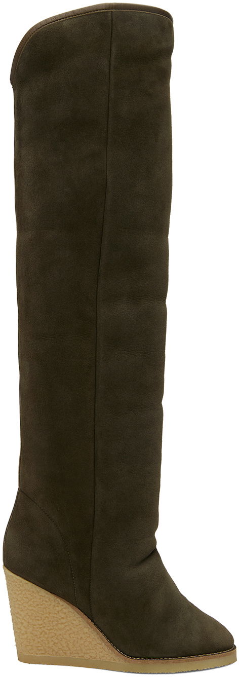 Vaatteet ISABEL MARANT Isabel Marant Tilin Suede Wedge Boots Vihreä | 22ACD0047-22A015S