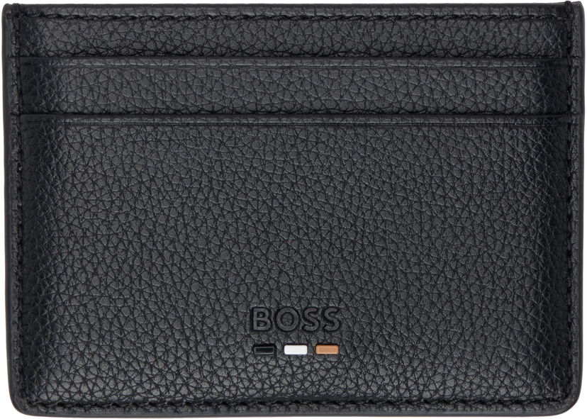 Lompakko BOSS Faux-Leather Card Holder Musta | 50536513