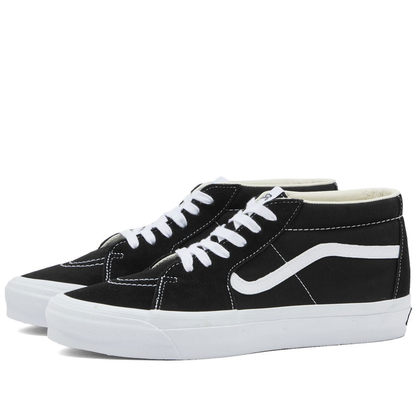Skateboarding Vans Men's Sk8-Mid Reissue 83 Sneakers in Lx Black/White, Size UK 10 | END. Clothing Musta | VN000CQQBA2