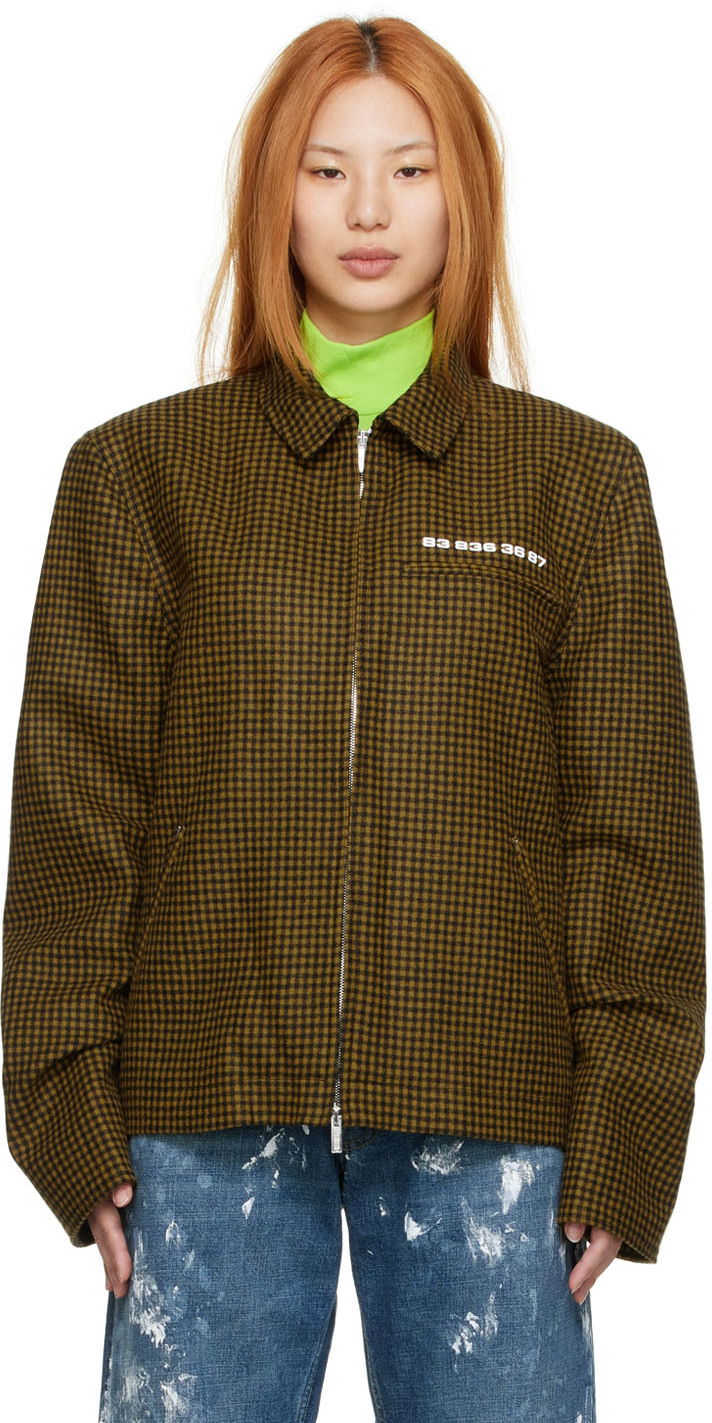 Takki VETEMENTS Wool Zip-Up Jacket Ruskea | VL12JA100Y