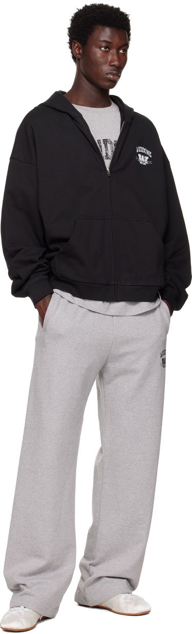 Huppari We11done We11done Collegiate Zip-Up Hoodie Musta | WD-TJ2-25-846-U-BK, 3