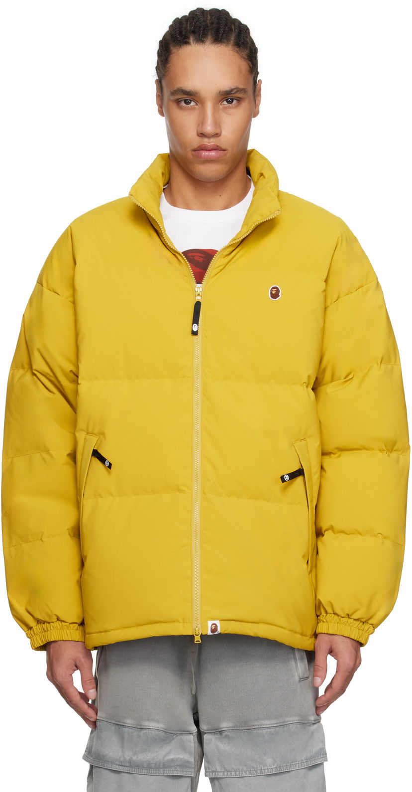 Puffer takki BAPE One Point Down Jacket Keltainen | 001DNK701005M