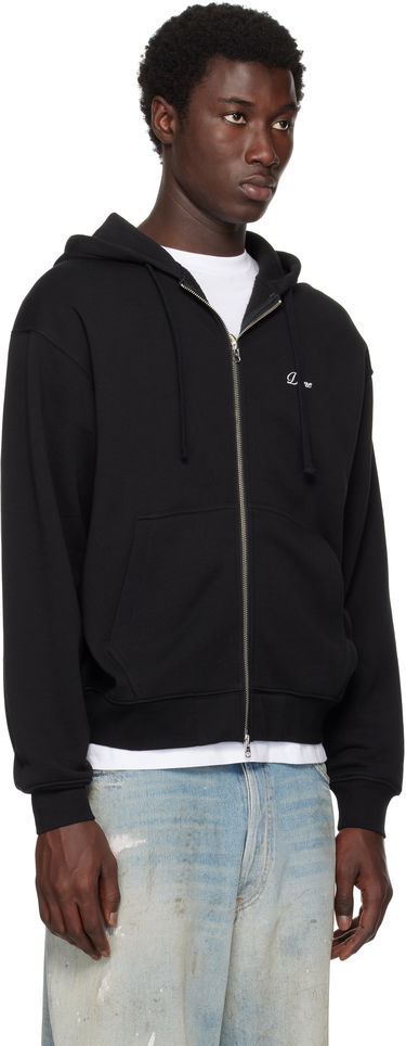 Huppari Dime Cursive Small Logo Zip Hoodie Musta | DIMESU2549BLK, 1