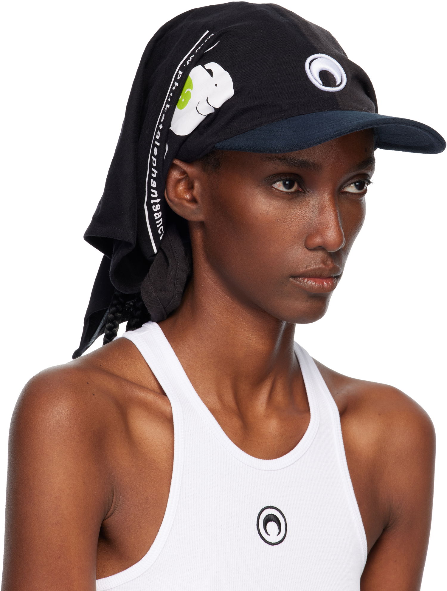 Korkki Marine Serre Regenerated Graphic T-shirts Veiled Cap Musta | UHG029AUJER0003, 1