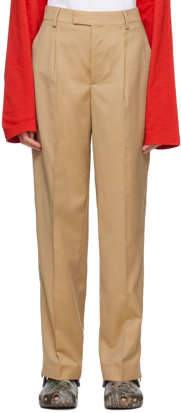 Housut VETEMENTS VETEMENTS Tailored Trousers Beige | VL16PA140S