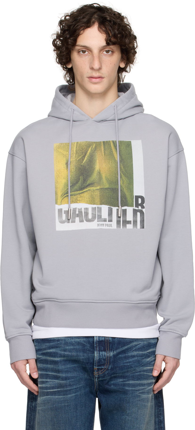 Huppari Jean Paul Gaultier Jean Paul Gaultier Printed Cotton Hoodie Harmaa | 25/03-W-TO296-J003-134812