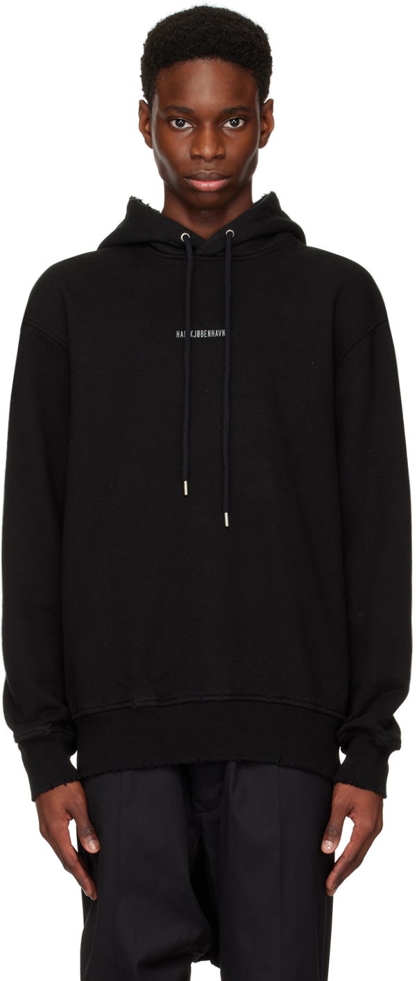 Huppari Han Kjøbenhavn Han Kjobenhavn Distressed Hoodie Musta | M-131444