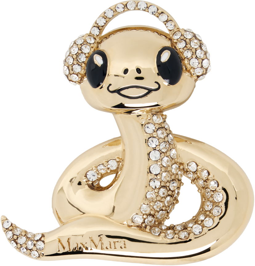 Pin Max Mara Max Mara Crystal Snake Brooch Metallinen | 2514751021600