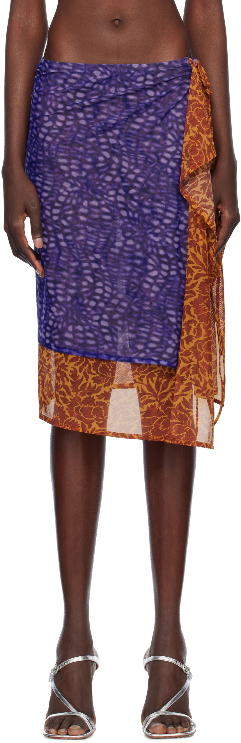 Hame Dries Van Noten Dries Van Noten Double Layered Midi Skirt Monivärinen | 251-011164-1619