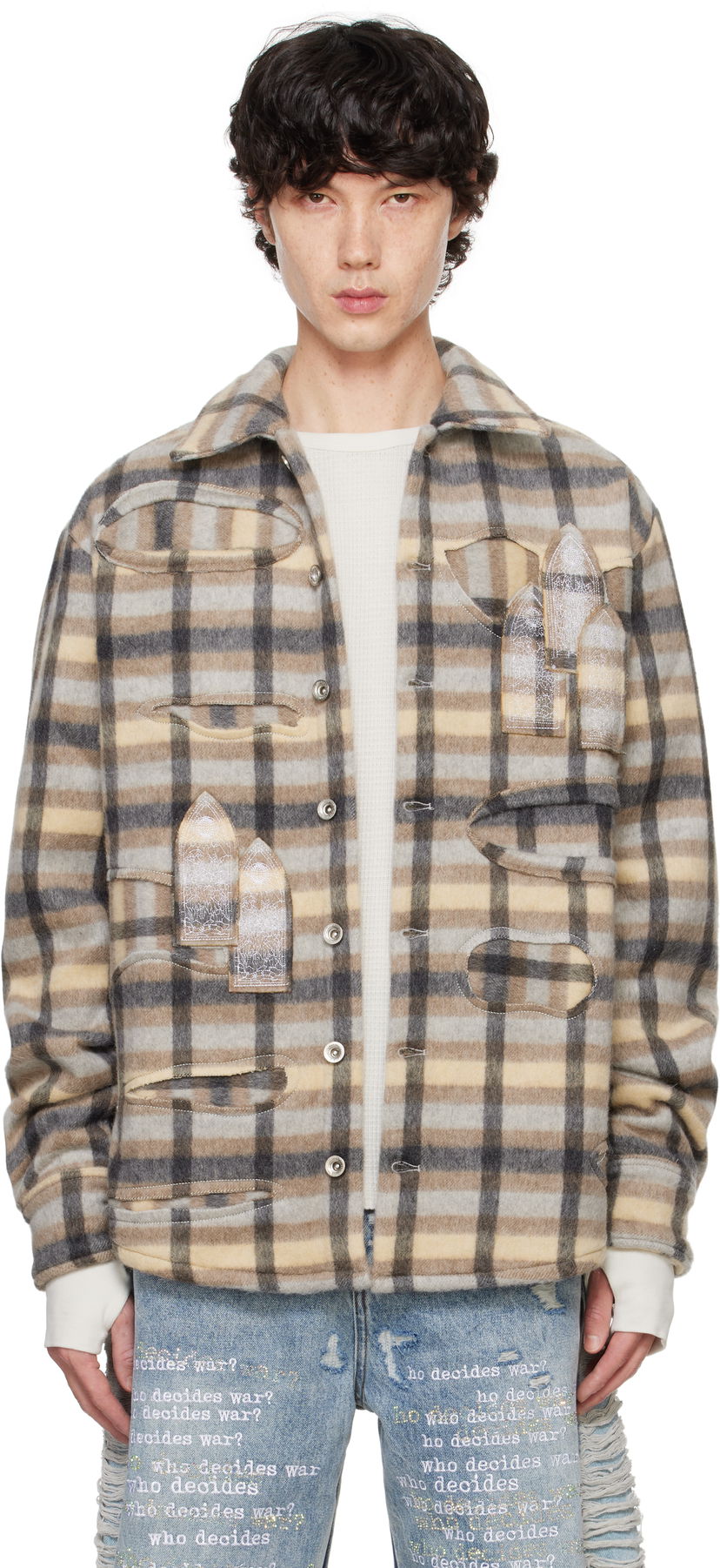 Paita Who Decides War Flannel Jacket Monivärinen | 1110210022FW24