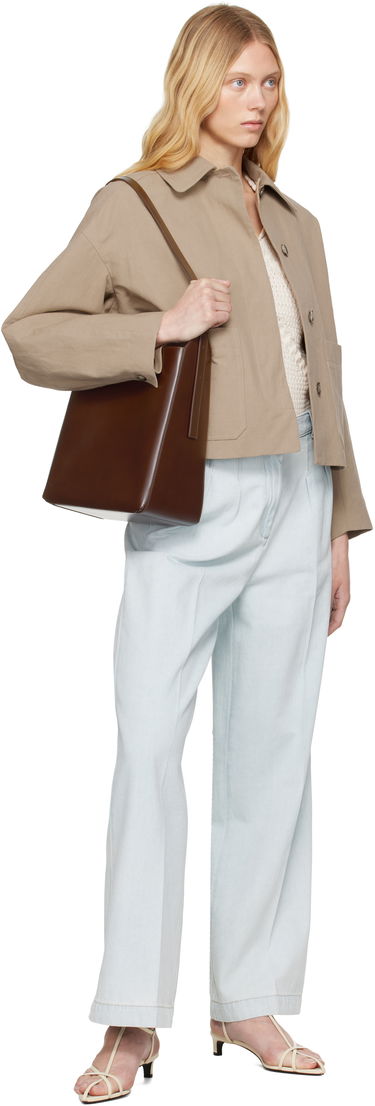 Takki A.P.C. A.P.C. Bianca Cropped Jacket Beige | COGXT-F32005, 3