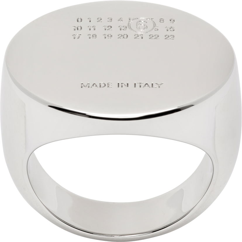 Sormus Maison Margiela MM6 Maison Margiela Oval Numeric Ring Metallinen | SM7UQ0108 P8601