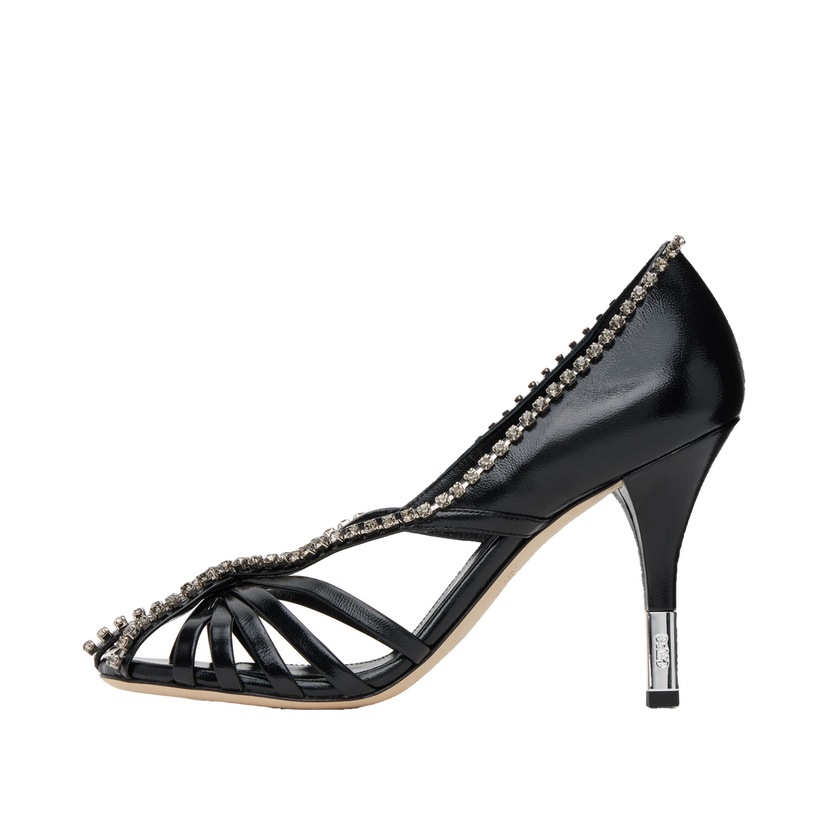 Tennarit ja kengät CHLOÉ Chloé Leonie Crystal-Embellished Slingback Heels Musta | CHC25S07LPP