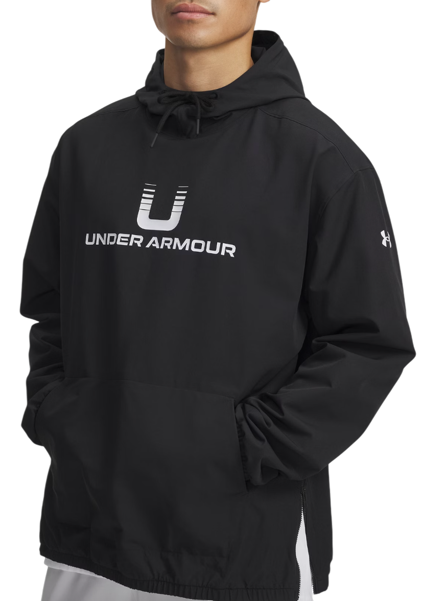 Huppari Under Armour Unstoppable Woven Hoodie Musta | 6003864-001