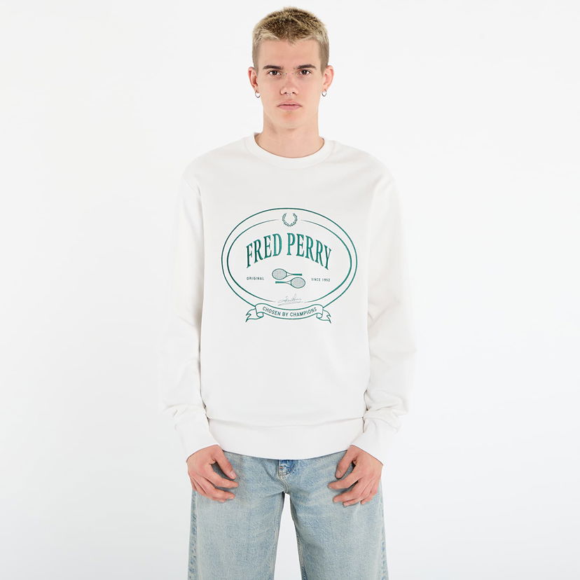 Huppari Fred Perry Fred Perry Chosen By Champions Sweatshirt Valkoinen | M1605 129