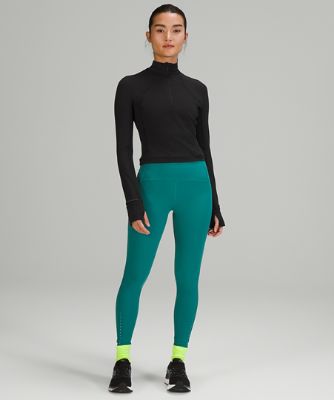 Huppari lululemon It's Rulu Cropped Half-Zip Running Top Musta | prod10641685, 8