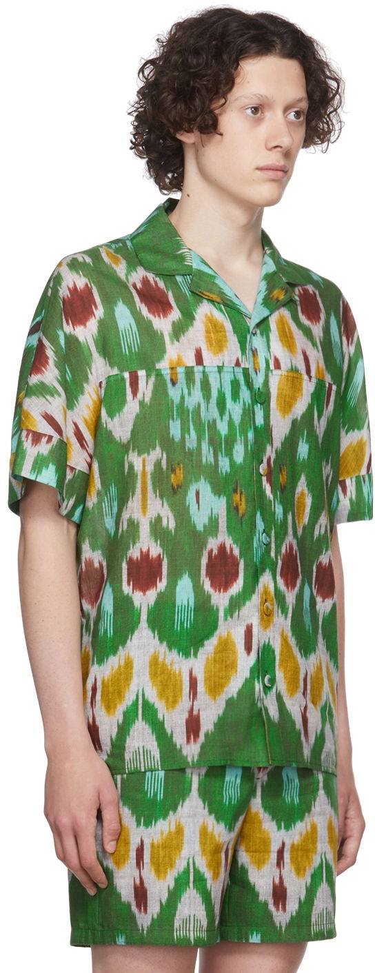Paita Erdem Erdem Philip Ikat Print Resort Shirt Vihreä | MV22_503MIGCL PHILIP SHIRT, 1