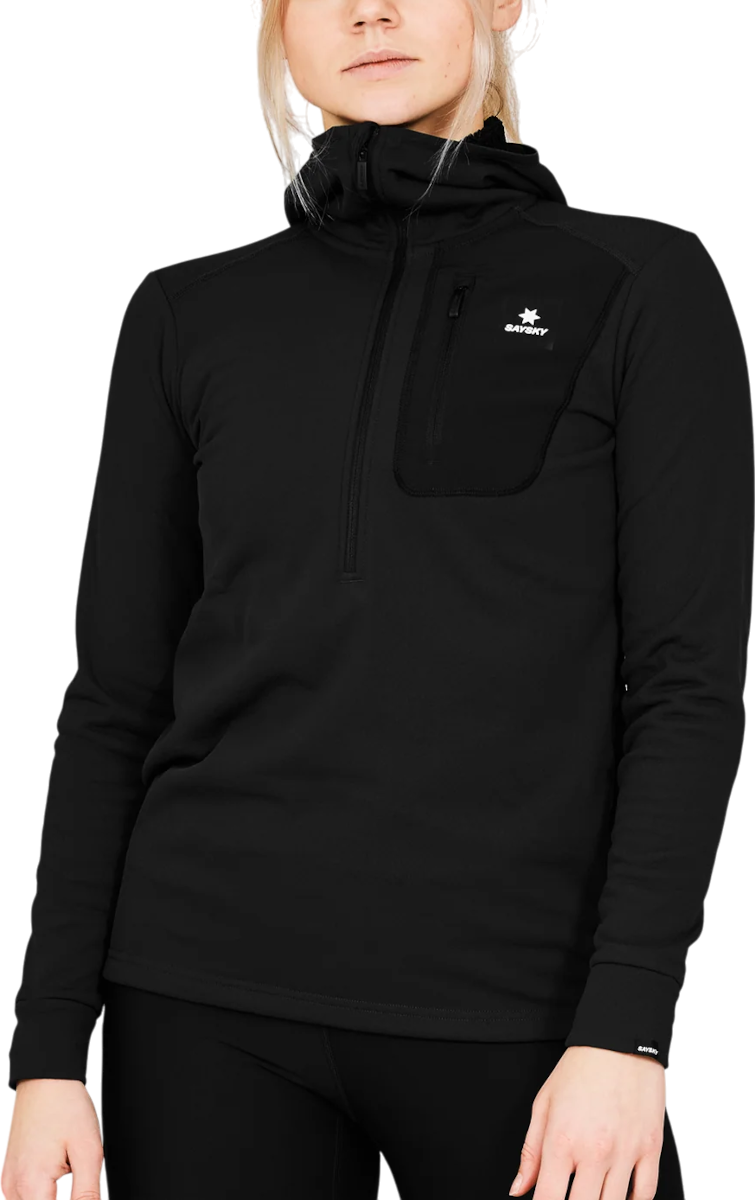 Huppari Saysky Saysky Combat Half Zip Fleece Hoodie Musta | nwrho30c-901