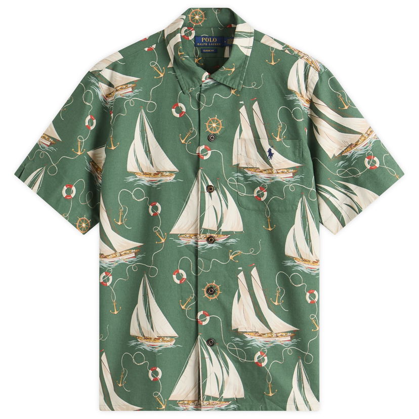 Paita Polo by Ralph Lauren Ralph Lauren Boat Print Vacation Shirt, Size Large Vihreä | 710971217-MUL