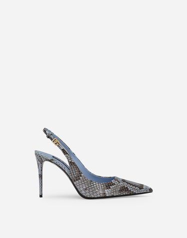 Tennarit ja kengät Dolce & Gabbana Python Skin Slingback Pumps Sininen | CG0774A211180789, 0