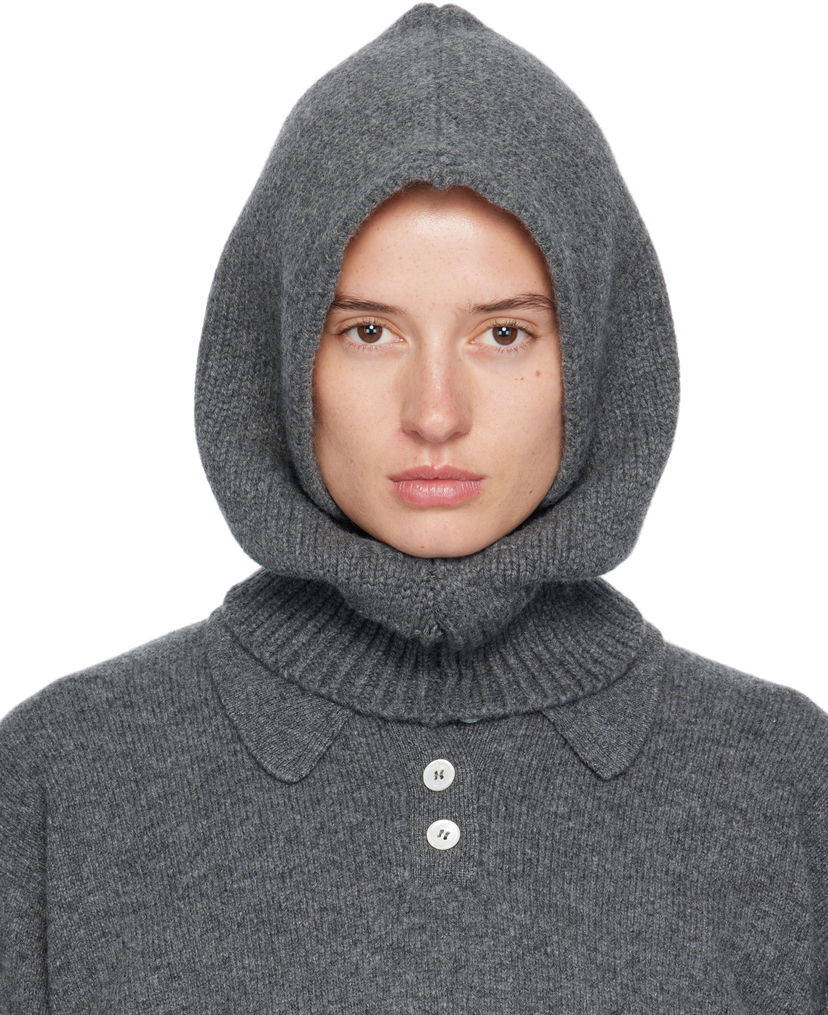 Huivi &Daughter &Daughter Hand-Knitted Hooded Cowl Harmaa | HKN03924