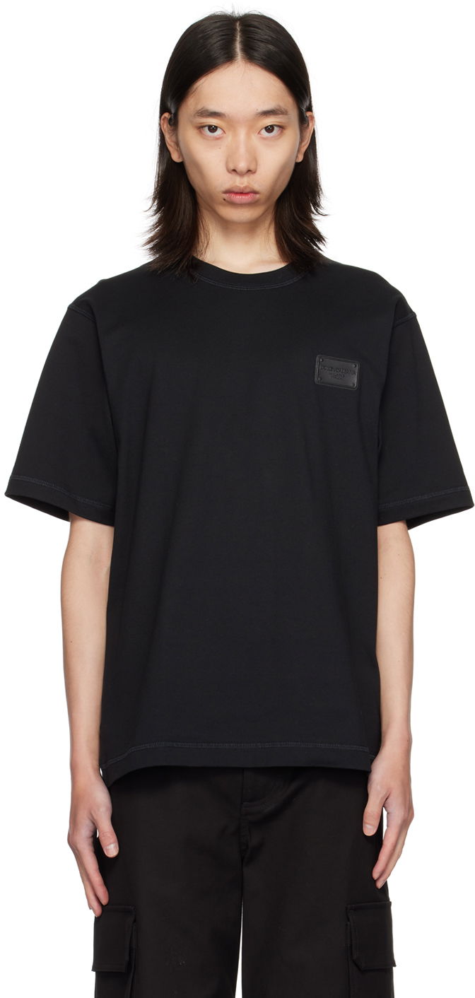 T-paita Dolce & Gabbana Designer Tag T-Shirt Musta | G8PN9TG7NTW