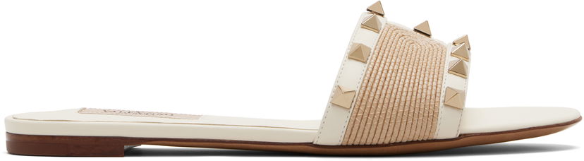 Asusteet Valentino Valentino Garavani Rockstud Slide Sandals Valkoinen | 6W0S0MH4HJQ