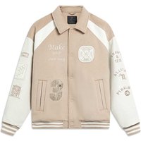 Takki Li-Ning D. WADE Hall of Fame Varsity Jacket Beige | AJPT005-3, 0