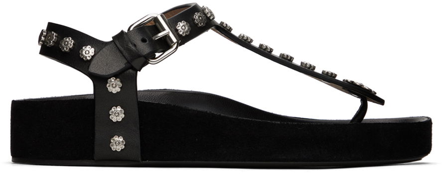 Asusteet ISABEL MARANT Isabel Marant Enore Flower Studded Platform Sandals Musta | 24PSD0115FA-B1B08S, 0