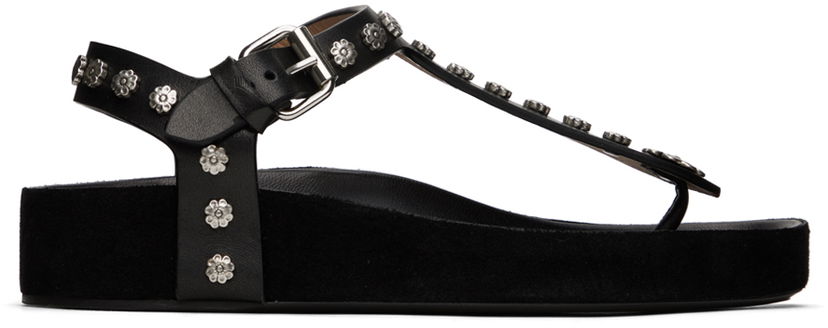 Asusteet ISABEL MARANT Isabel Marant Enore Flower Studded Platform Sandals Musta | 24PSD0115FA-B1B08S