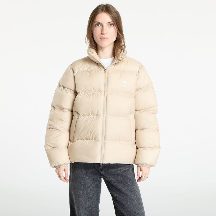 Puffer takki adidas Originals Adicolor Short Puffer Jacket Beige | JX2947