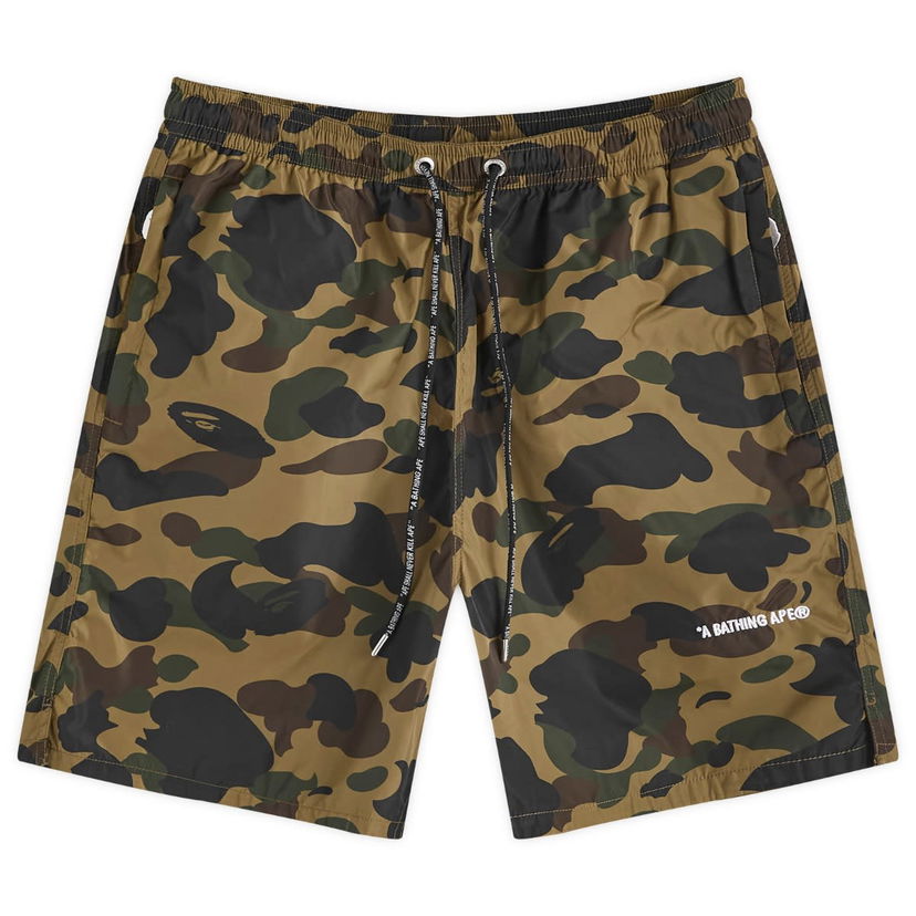 Shortsit BAPE A Bathing Ape 1st Camo Nylon Beach Short Vihreä | 001SPK301323M-GRN