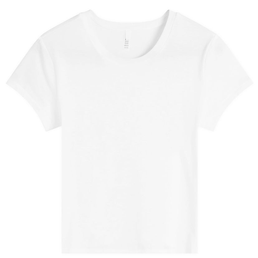 T-paita SKIMS Relaxed Fit Shrunken T-Shirt Size Large Valkoinen | SS-STT-6128W-SNOW
