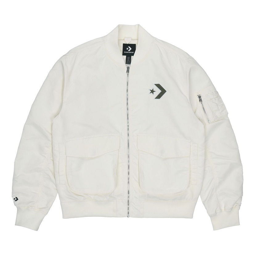 Bomber-takki Converse Converse Loose Retro Aviator Jacket Valkoinen | 10024169-A01