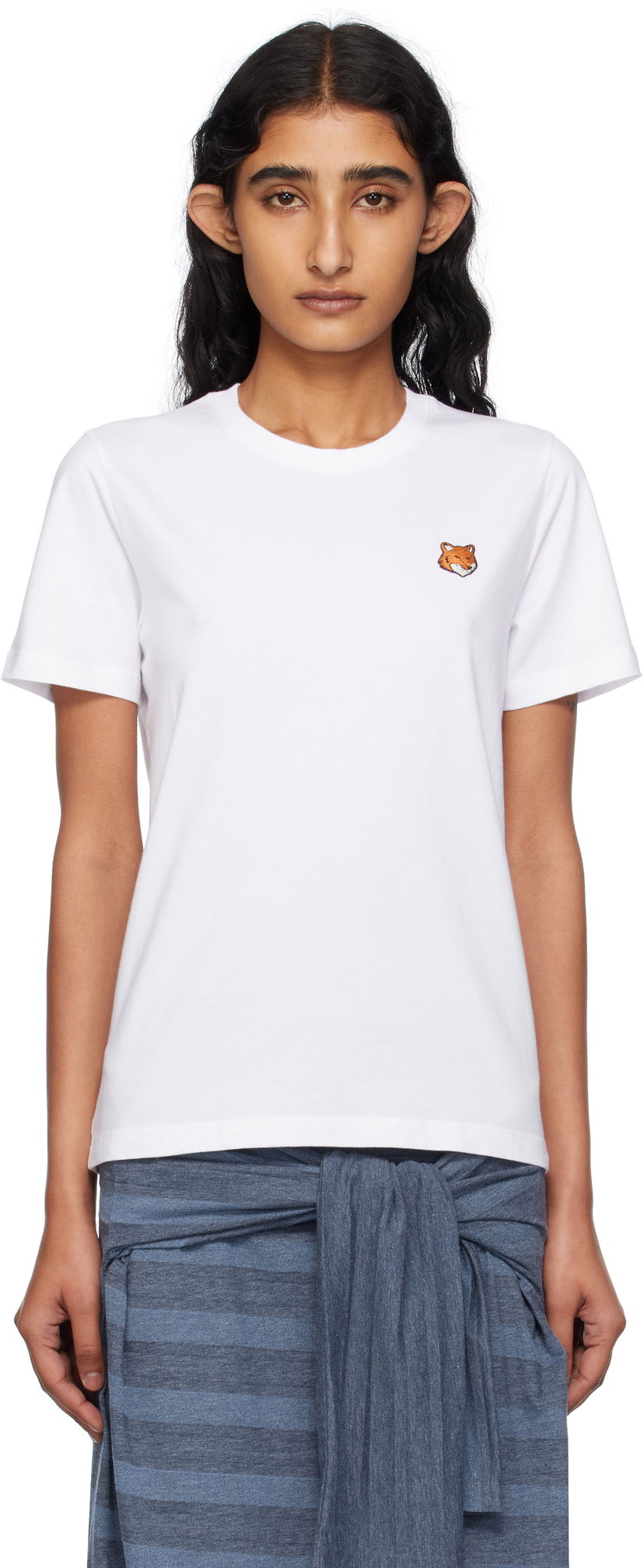 T-paita MAISON KITSUNÉ Maison Kitsuné Fox Head T-Shirt Valkoinen | PW00113KJ7026