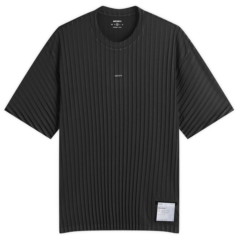 T-paita Satisfy Auralite Pleated T-Shirt, Size Small Musta | 11043-BK-SA