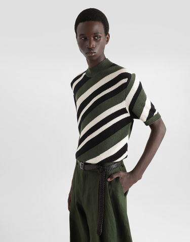 Villapaita Dolce & Gabbana Dolce & Gabbana Striped Mock-Turtleneck Sweater Vihreä | GXW54TJFMMSV9647, 3