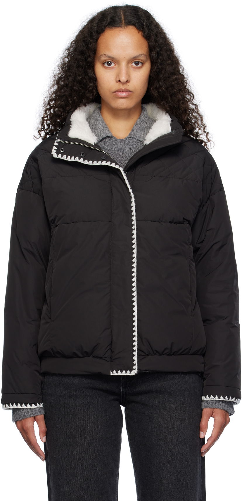 Puffer takki rag & bone Ingrid Puffer Down Jacket Musta | WAW24F2019LO19
