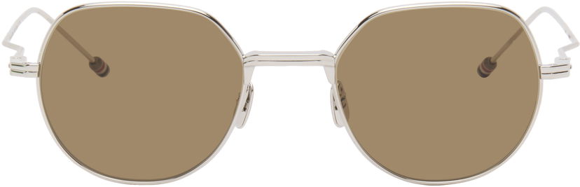 Aurinkolasit Thom Browne Thom Browne Titanium Round Sunglasses Metallinen | UES935A-G0001