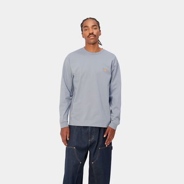 T-paita Carhartt WIP L/S Chase T-Shirt "Mirror / Gold" Sininen | I026392_1R2_XX, 1