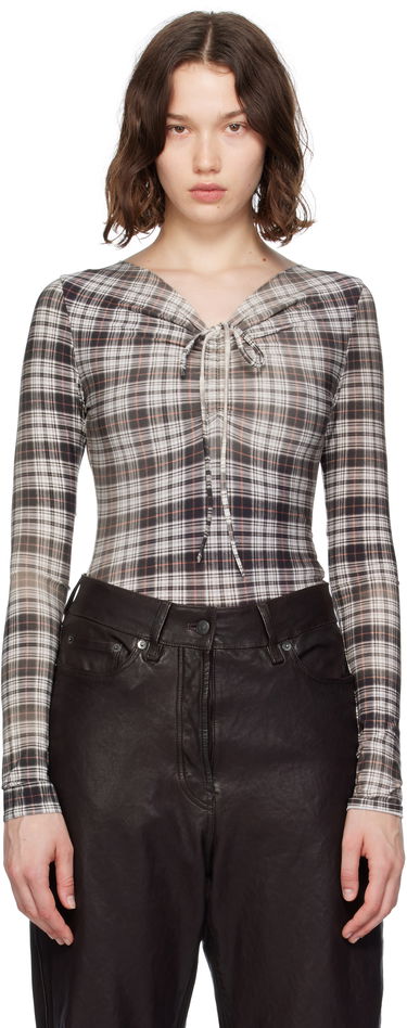T-paita Acne Studios Acne Studios Faded Check Long Sleeve Top Monivärinen | AC0729-, 0