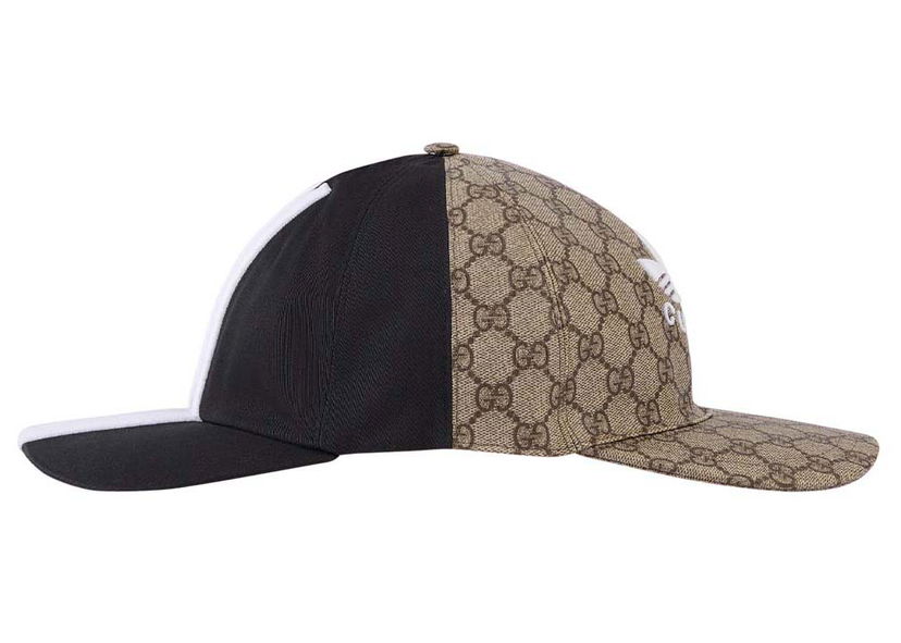 Hattu Gucci adidas x Double Sided Baseball Hat Black/Beige Beige | 719406 4HAST 9760