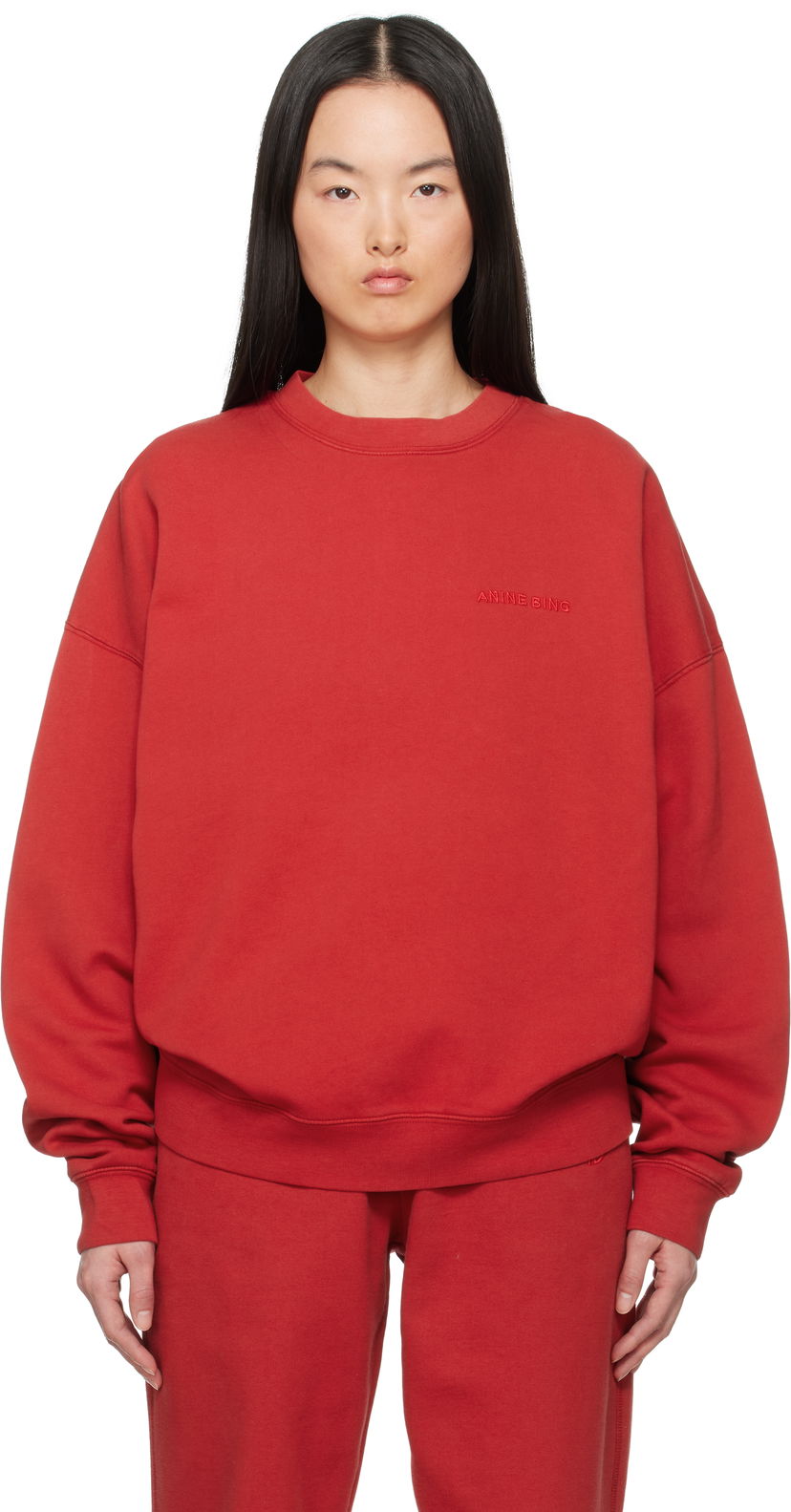 Villapaita Anine Bing Anine Bing Miles Sweatshirt Punainen | A-08-11159-RED13