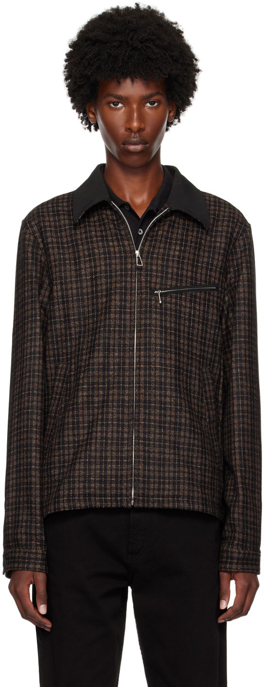 Takki Paul Smith PS Paul Smith Check Zip Jacket Ruskea | M2R-022Z-N22095-79