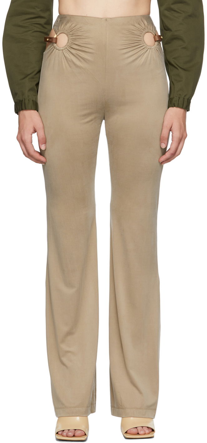 Housut Dion Lee Dion Lee Horse Bit Trousers Beige | A2277P21